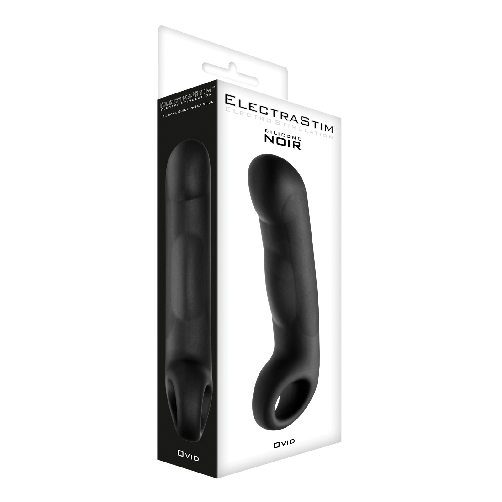 Dildo ElectraStim Ovid de Silicone Noir - Placer Superior