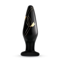 Secret Kisses Handblown Glass Plug Black Gold