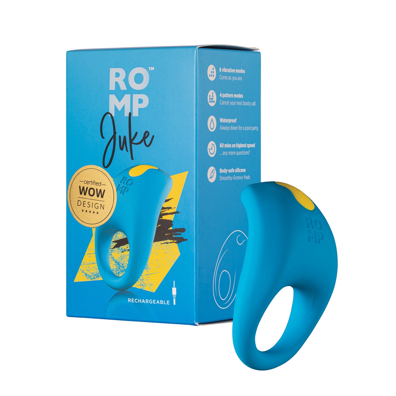 Anillo para el Pene ROMP Juke Azul para Placer Supremo