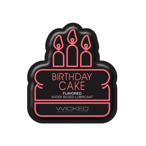 Lubricante a Base de Agua Wicked Sensual Care - .1 oz Pastel de Cumpleaños