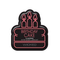 Lubricante a Base de Agua Wicked Sensual Care - .1 oz Pastel de Cumpleaños