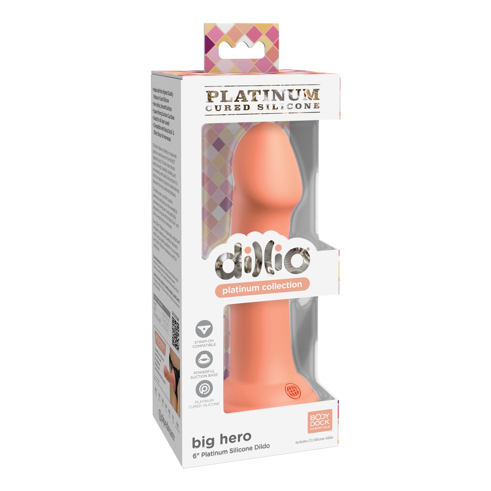 Dildo de Silicona Peach Dillio Platinum 6 Pulgadas