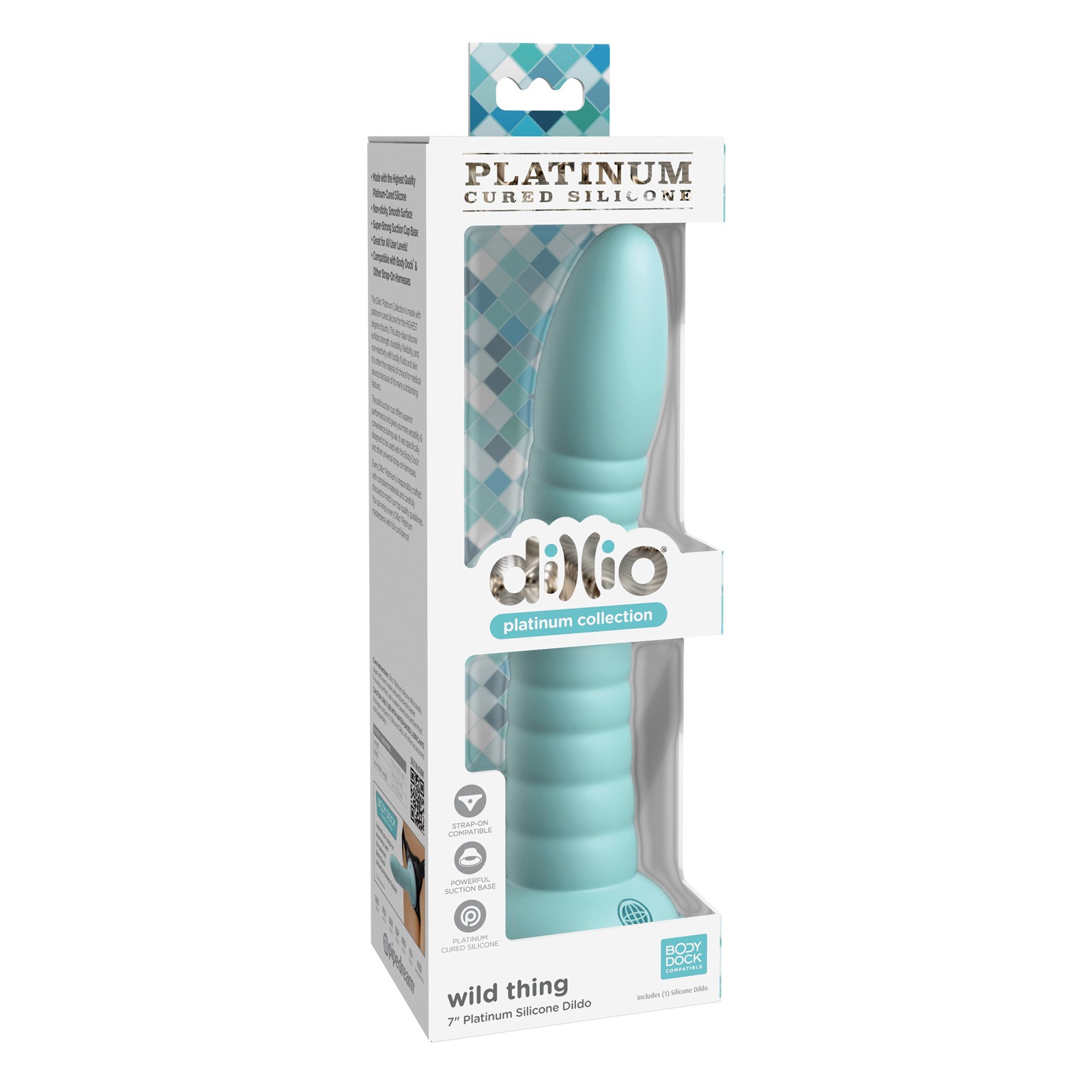 Dillio Platinum 7 Inch Dildo Teal