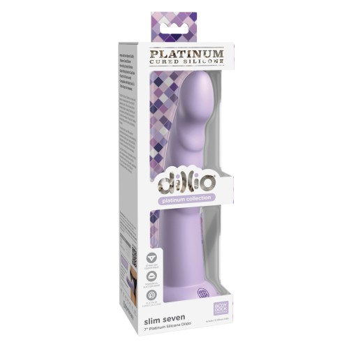 Dildo Slim Seven de Silicona Dillio Platinum - Púrpura