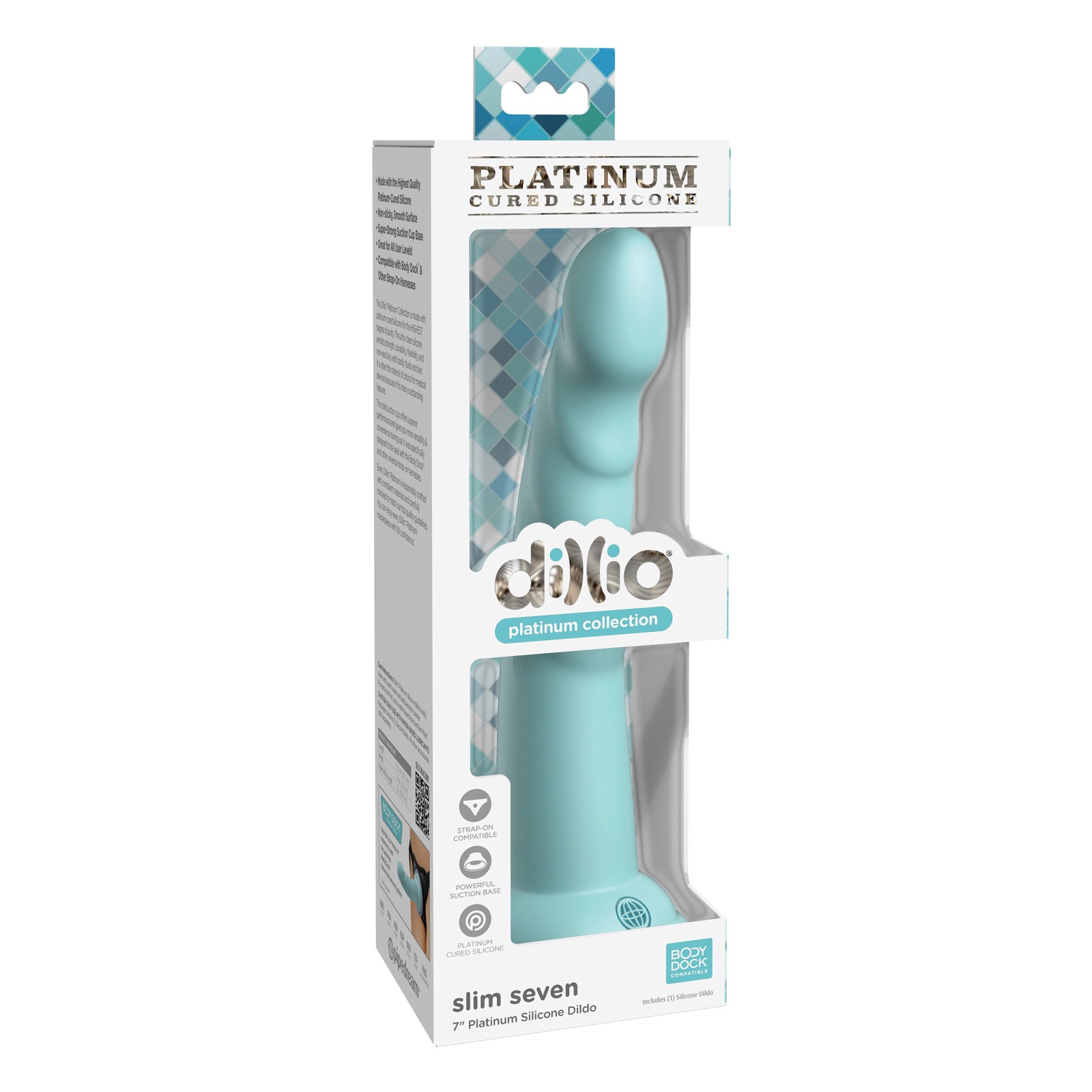 Dillio Platinum Dildo Slim 7 Pulgadas Verde