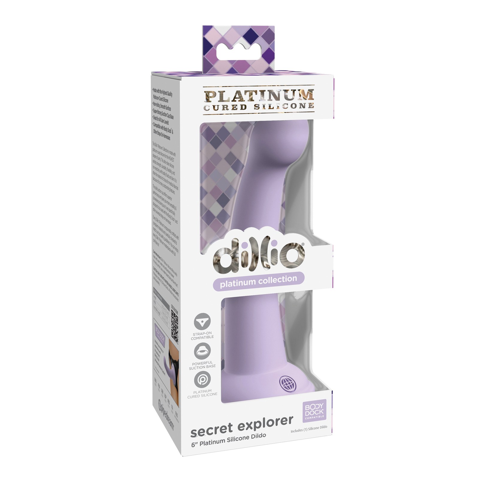 Dildo de Silicona Purple Dillio Platinum 6 Pulgadas