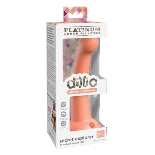 Dillio Platinum 6 Inch Silicone Dildo - Peach