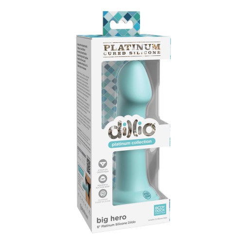 Dildo de Silicona Dillio Platinum 6 Pulgadas Verde Azulino