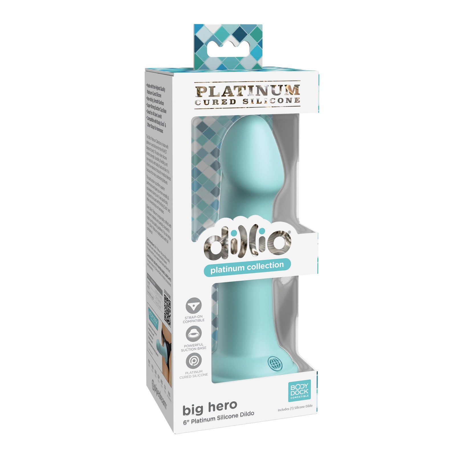 Dildo de Silicona Dillio Platinum 6 Pulgadas Verde Azulino