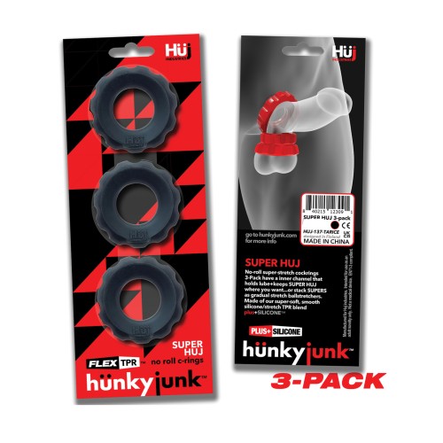 Juego de Cockrings Hunky Junk Super Huj para Rendimiento Mejorado