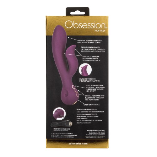 Vibrador Doble Obsession Fantasy Púrpura