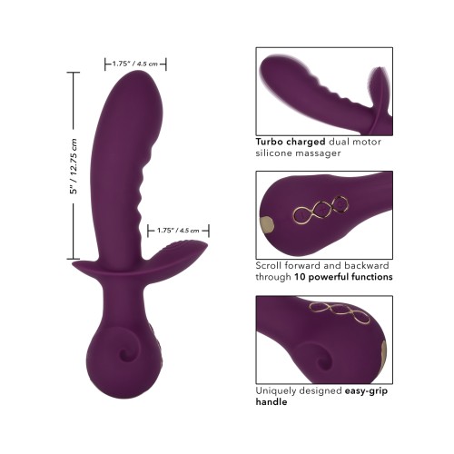 Vibrador Dual Obsesión Amante en Púrpura