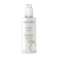 Wicked Sensual Care Lubricante a Base de Agua con Sabor a Pera para Placer Sabroso