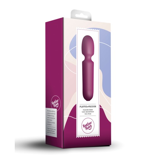 SugarBoo Playful Passion Wand Vibrator Burgundy