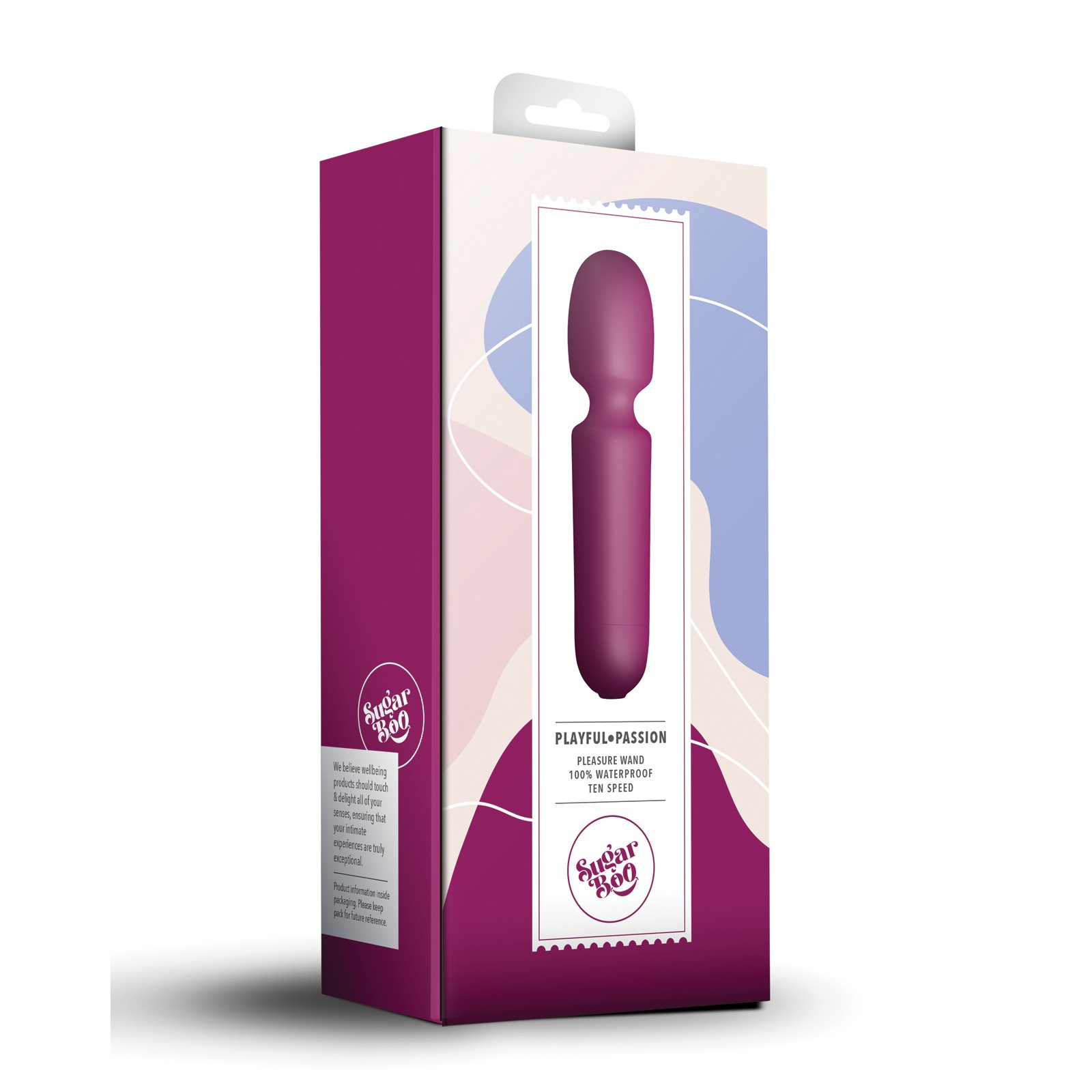 SugarBoo Playful Passion Wand Vibrator Burgundy