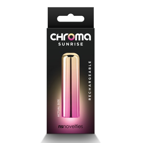 Vibrador Chroma Sunrise - Pequeño Rosa/Dorado