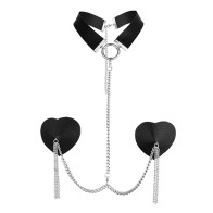 Nipplicious Dominatrix Collar and Pasties Set