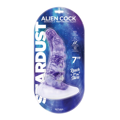 Dildo de Silicona Texturizado Stardust Alien Púrpura