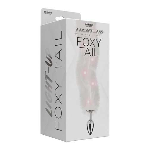 Plug Anal Foxy Tail Luminoso con Piel Sintética