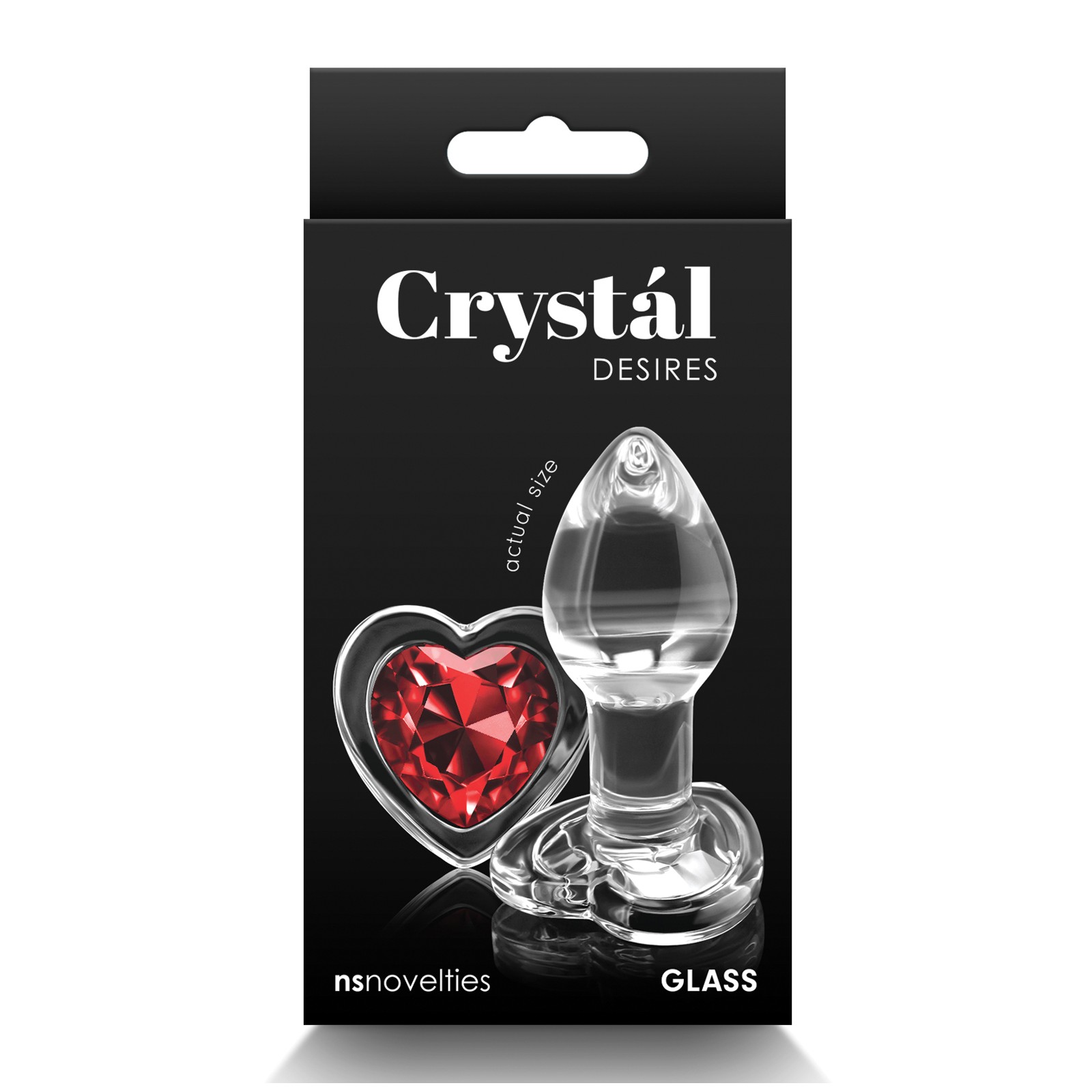 Crystal Desires Glass Heart Butt Plug