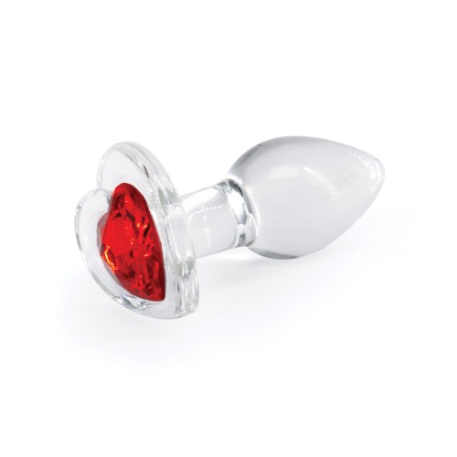 Crystal Desires Glass Heart Butt Plug