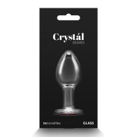 Crystal Desires Glass Heart Gem Butt Plug Red - Passionate Pleasure