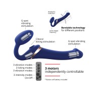 Strap on Me Multi Orgasm Bendable Strapless Dildo Night Blue