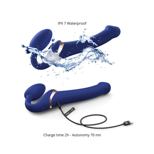 Strap on Me Multi Orgasm Bendable Strapless Dildo Night Blue