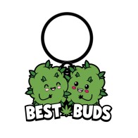 Wood Rocket Weed Best Buds Keychain Green