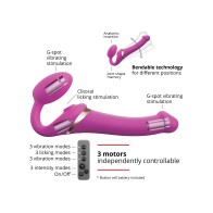 Strap on Me Multi Orgasm Bendable Strapless Strap on Large Fuchsia