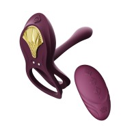 ZALO Bayek Anillo Vibrador para Parejas con Control Remoto - Púrpura Velvet