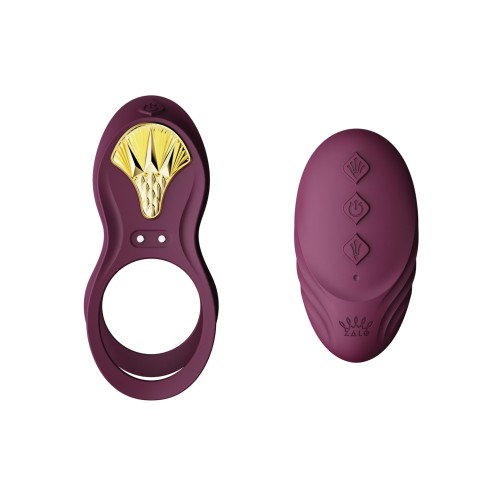 ZALO Bayek Vibrating Couples Ring with Remote - Velvet Purple