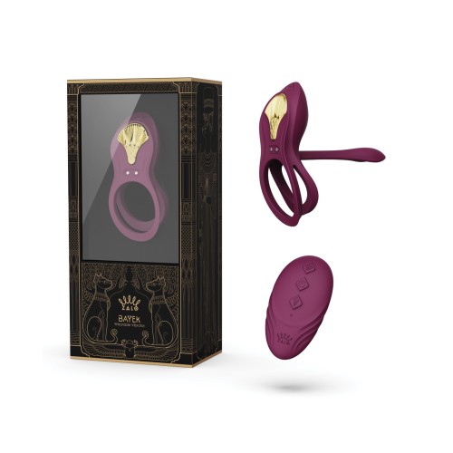 ZALO Bayek Anillo Vibrador para Parejas con Control Remoto - Púrpura Velvet