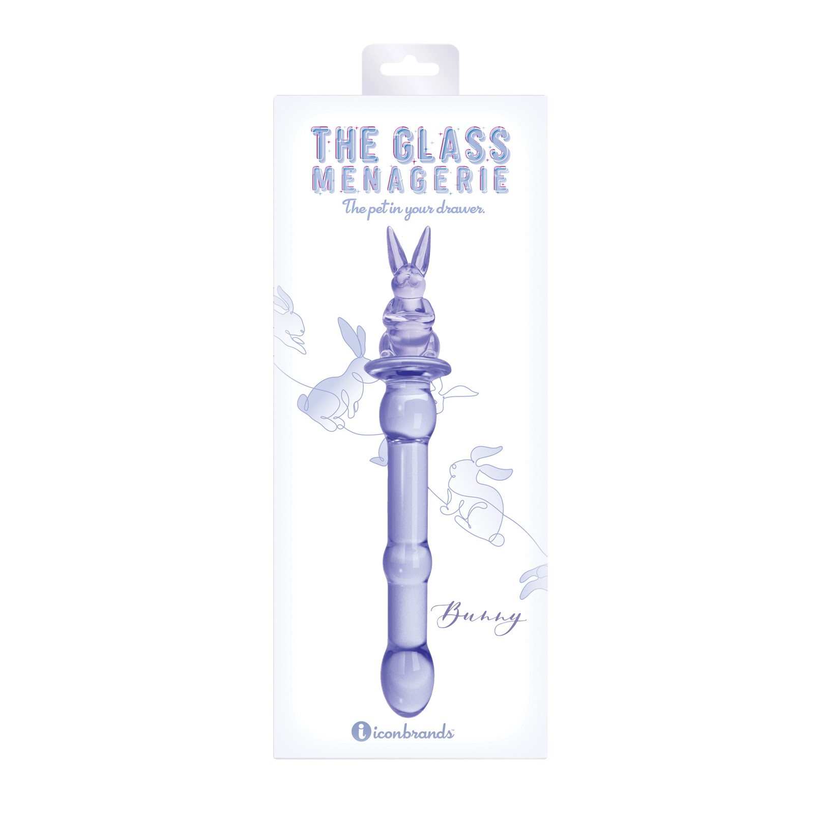 Glass Menagerie Rabbit Glass Dildo - Pink