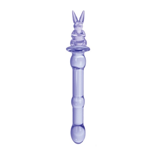 Dildo de Cristal con Conejito - Rosa