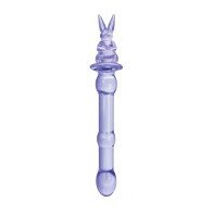 Dildo de Cristal con Conejito - Rosa