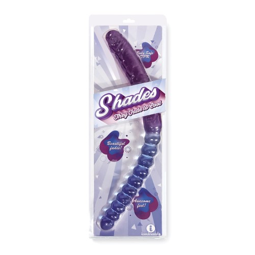 Shades Jelly TPR Gradient Double Dong Blue/Violet - Pleasure Tool