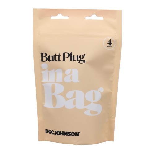 In A Bag 4 Inch Butt Plug Black