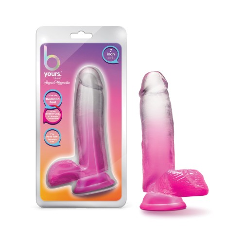 Blush B Yours 7" Sugar Magnolia Dildo Fuchsia - Colorful and Realistic