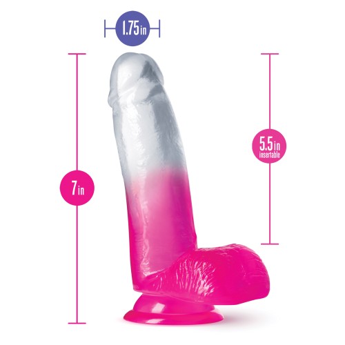 Dildo Blush B Yours 7" Magnolia Azucarada Fucsia - Colorido y Realista