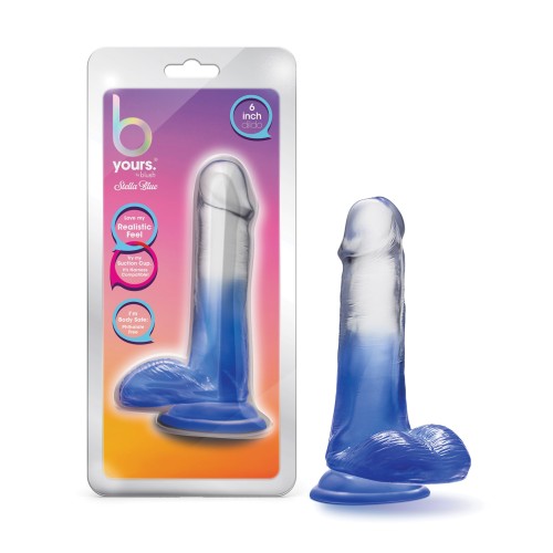 Blush B Yours 6 Inch Stella Blue Dildo - Blue