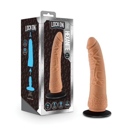 Blush Lock On 7.5 Hexanite Dildo Suction Cup Mocha