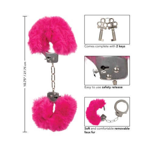 Ultra Fluffy Furry Cuffs in Pink