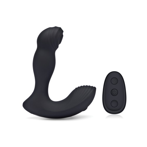 Blue Line Vibrating Prostate Thumper Remote Black