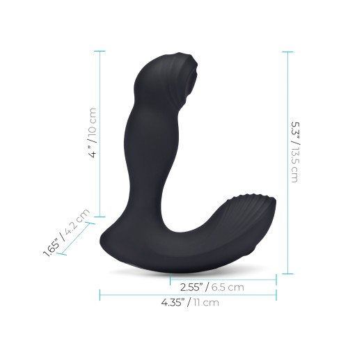 Blue Line Vibrating Prostate Thumper Remote Black