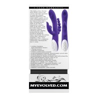 Vibrador Evolved Lick Me Triple Estimulador Púrpura