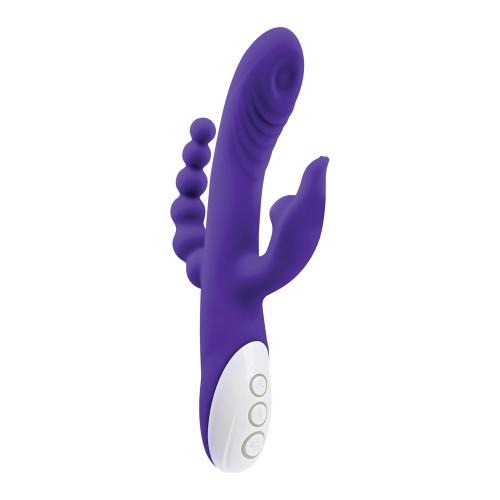 Vibrador Evolved Lick Me Triple Estimulador Púrpura