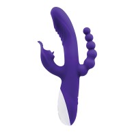 Vibrador Evolved Lick Me Triple Estimulador Púrpura