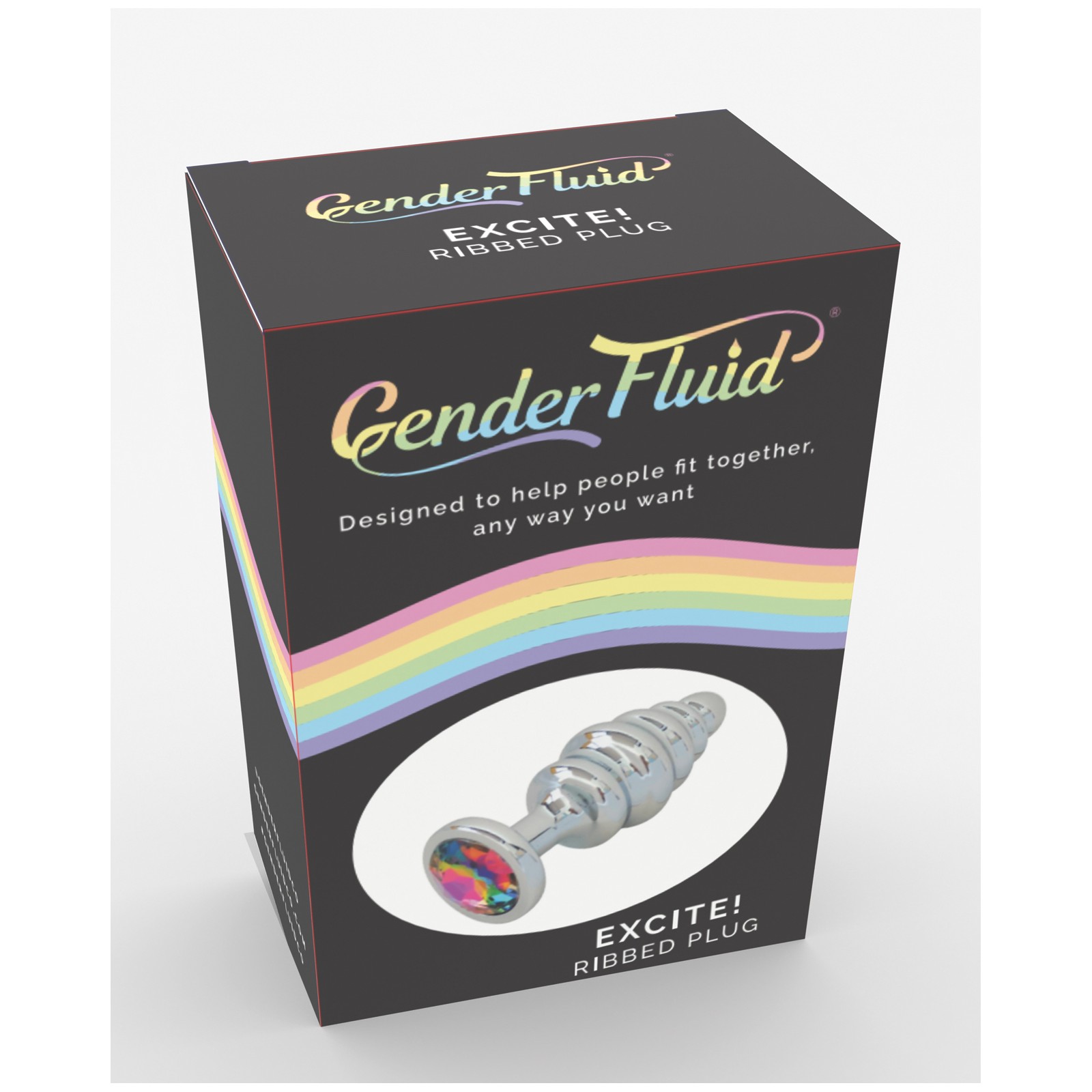 Gender Fluid Excite Ribbed Plug Silver