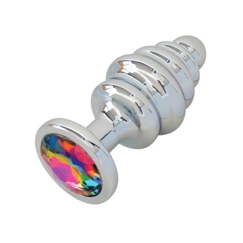 Gender Fluid Excite Ribbed Plug Silver